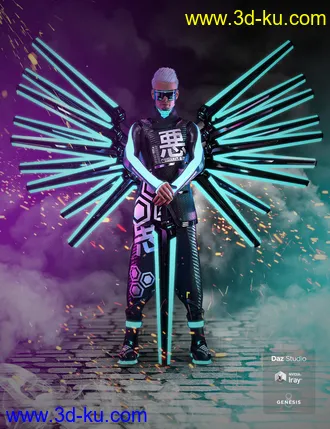 3D打印模型dForce Evil Night Walker for Genesis 8 Males的图片