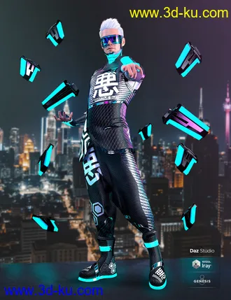 3D打印模型dForce Evil Night Walker for Genesis 8 Males的图片