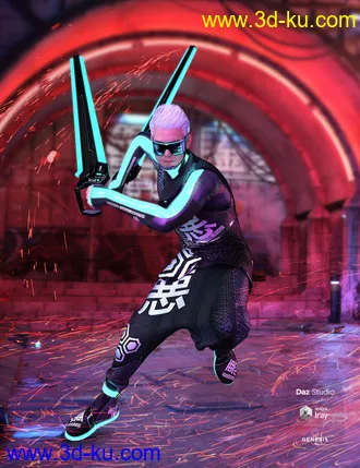 3D打印模型dForce Evil Night Walker for Genesis 8 Males的图片