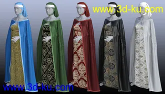 3D打印模型dForce Fairy Tale Dress for Genesis 8 Female(s)的图片