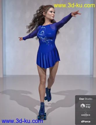 3D打印模型dForce Figure Skater Outfit Textures的图片