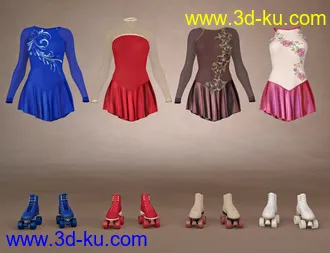 3D打印模型dForce Figure Skater Outfit Textures的图片
