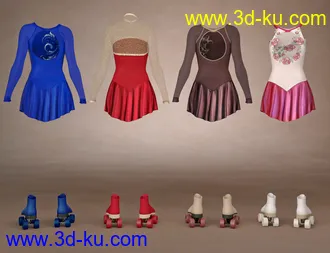 3D打印模型dForce Figure Skater Outfit Textures的图片