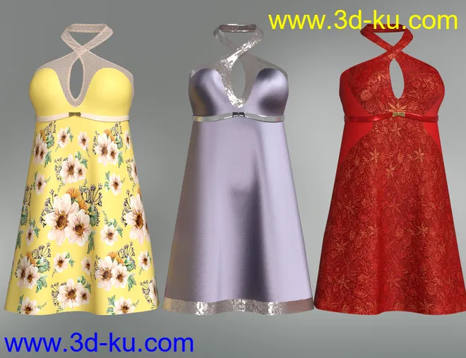 dForce Fleur Outfit and Jewelry for Genesis 8 Female(s)模型的图片5