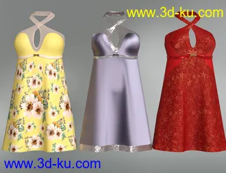 3D打印模型dForce Fleur Outfit and Jewelry for Genesis 8 Female(s)的图片