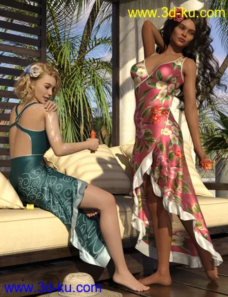 3D打印模型dForce Floral Fiesta Outfit for Genesis 8 Females的图片