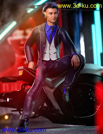 3D打印模型dForce Flow Outfit for Genesis 8.1 Male and Kota 8.1的图片