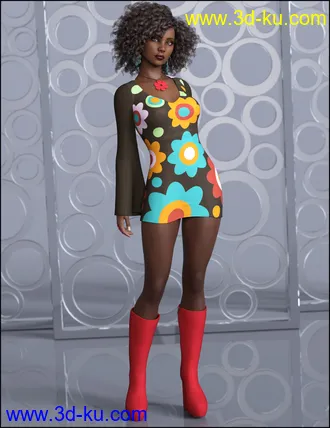 3D打印模型dForce Flower Power Outfit for Genesis 8 Female的图片