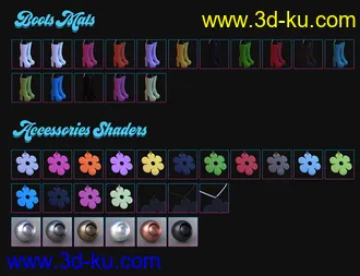 3D打印模型dForce Flower Power Outfit for Genesis 8 Female的图片