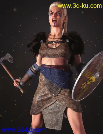 3D打印模型dForce Frida Viking Outfit for Genesis 8 Female的图片
