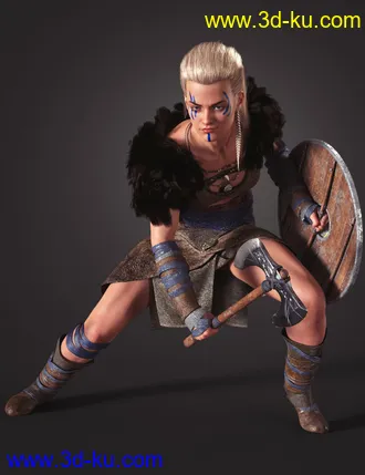 3D打印模型dForce Frida Viking Outfit for Genesis 8 Female的图片