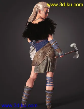 3D打印模型dForce Frida Viking Outfit for Genesis 8 Female的图片
