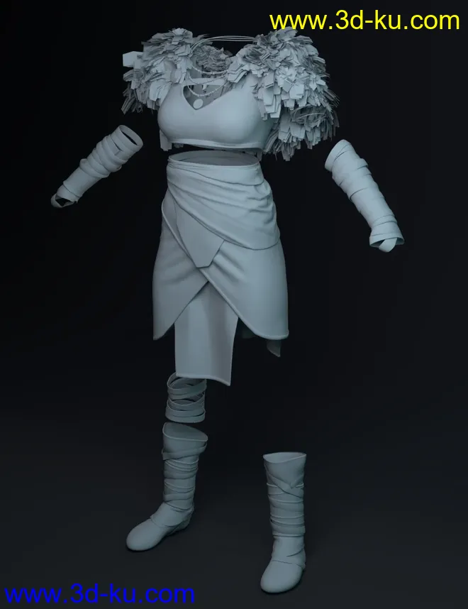 dForce Frida Viking Outfit for Genesis 8 Female模型的图片4