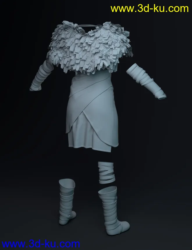 dForce Frida Viking Outfit for Genesis 8 Female模型的图片5
