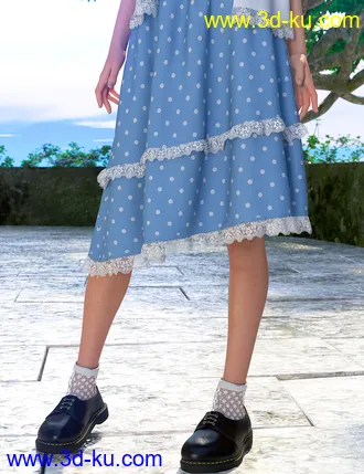 3D打印模型dForce Frilled Blouse and Skirt for Genesis 8 Female的图片
