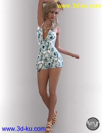 3D打印模型dForce Gina Outfit for Genesis 8.1 Females的图片