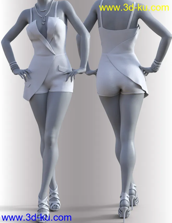 dForce Gina Outfit for Genesis 8.1 Females模型的图片9
