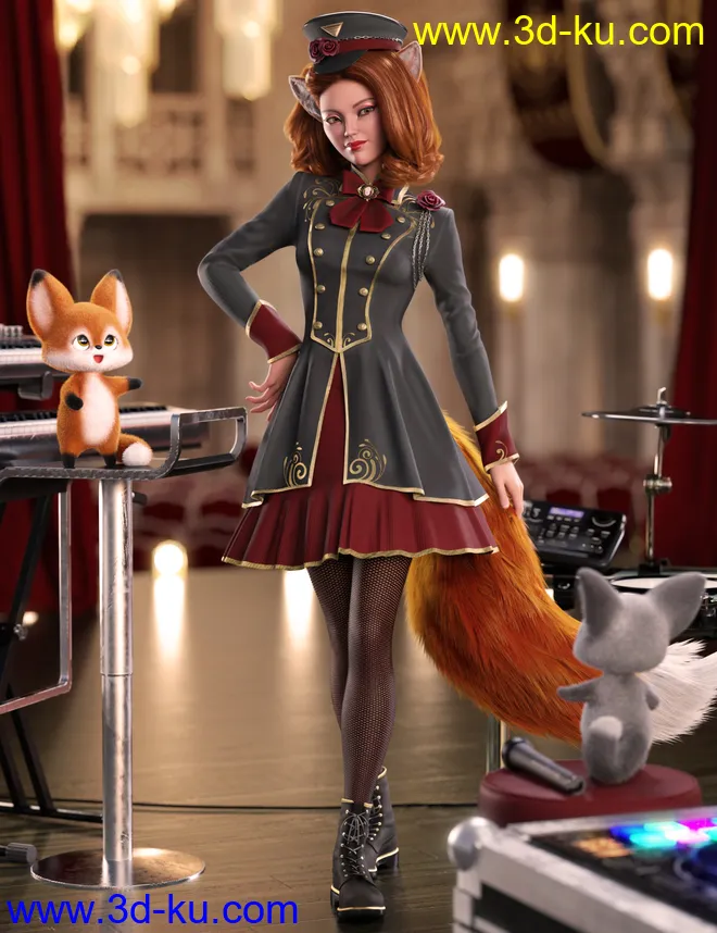 dForce Goodnight Outfit for Genesis 8 Females模型的图片1