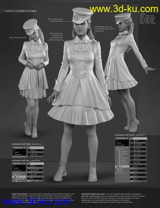 3D打印模型dForce Goodnight Outfit for Genesis 8 Females的图片