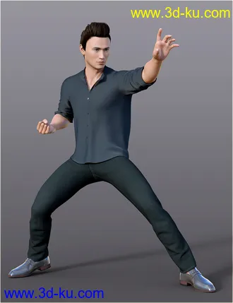 3D打印模型dForce H&C Mandarin Collar Shirt Outfit for Genesis 8 Male(s)的图片