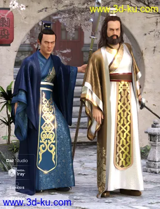 3D打印模型dForce Hanfu Outfit Textures的图片