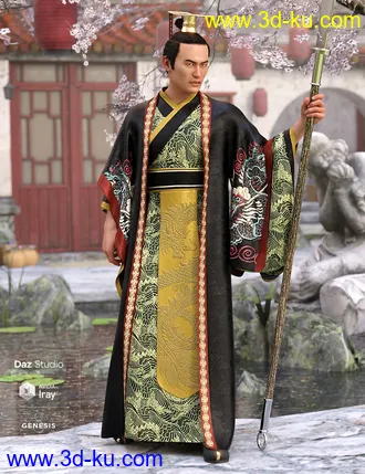 3D打印模型dForce Hanfu Outfit Textures的图片