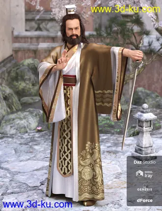 3D打印模型dForce Hanfu Outfit Textures的图片