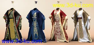 3D打印模型dForce Hanfu Outfit Textures的图片