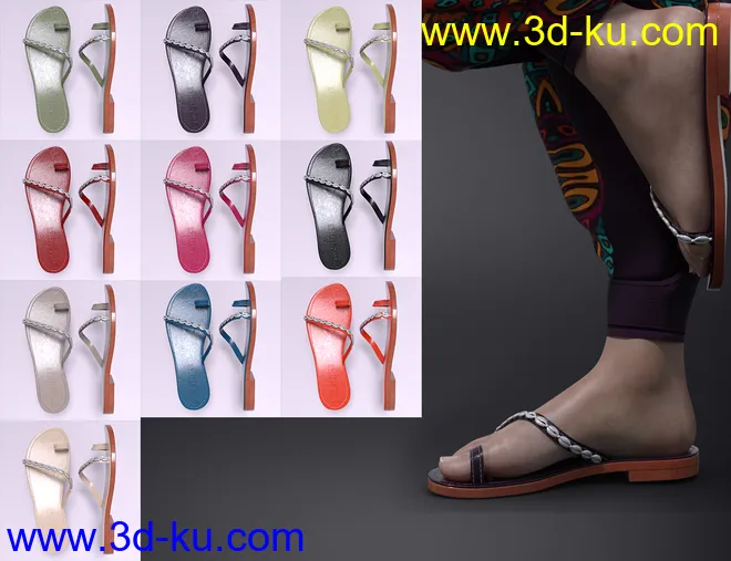 dForce Harem Jumpsuit for Genesis 8 and 8.1 Female模型的图片11