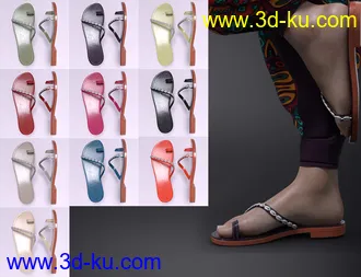 3D打印模型dForce Harem Jumpsuit for Genesis 8 and 8.1 Female的图片