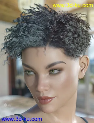 3D打印模型dForce Hayden Hair for Genesis 8的图片
