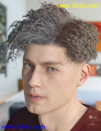 3D打印模型dForce Hayden Hair for Genesis 8的图片