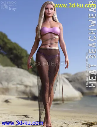 3D打印模型dForce Heat Beachwear for Genesis 8 Females的图片