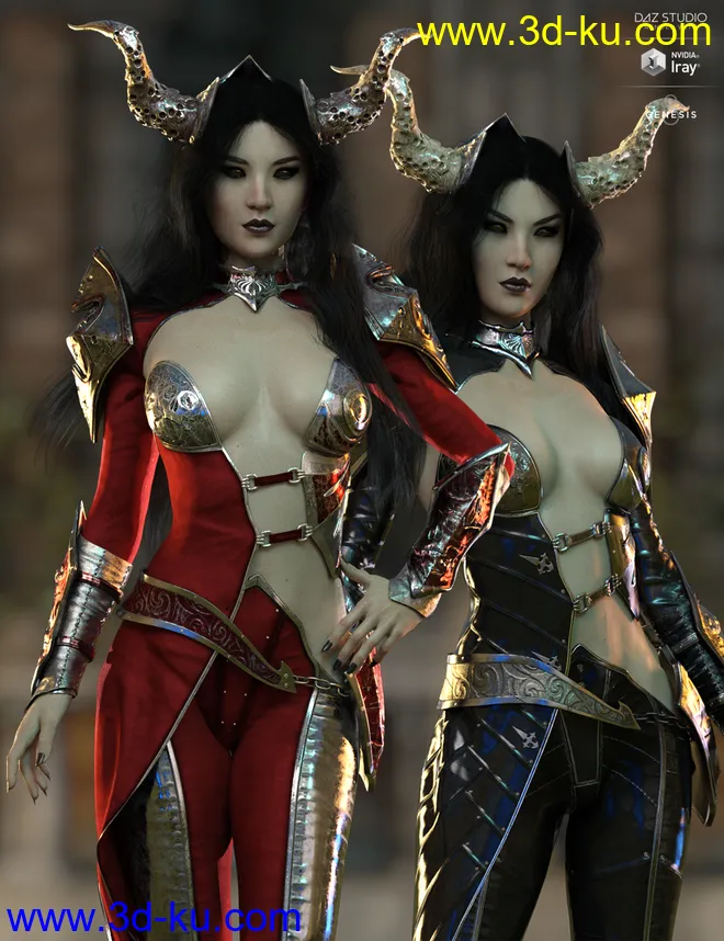 dForce Hellen Outfit Textures模型的图片1