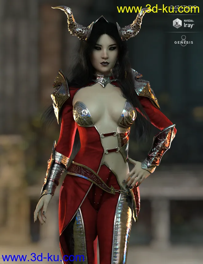 dForce Hellen Outfit Textures模型的图片4