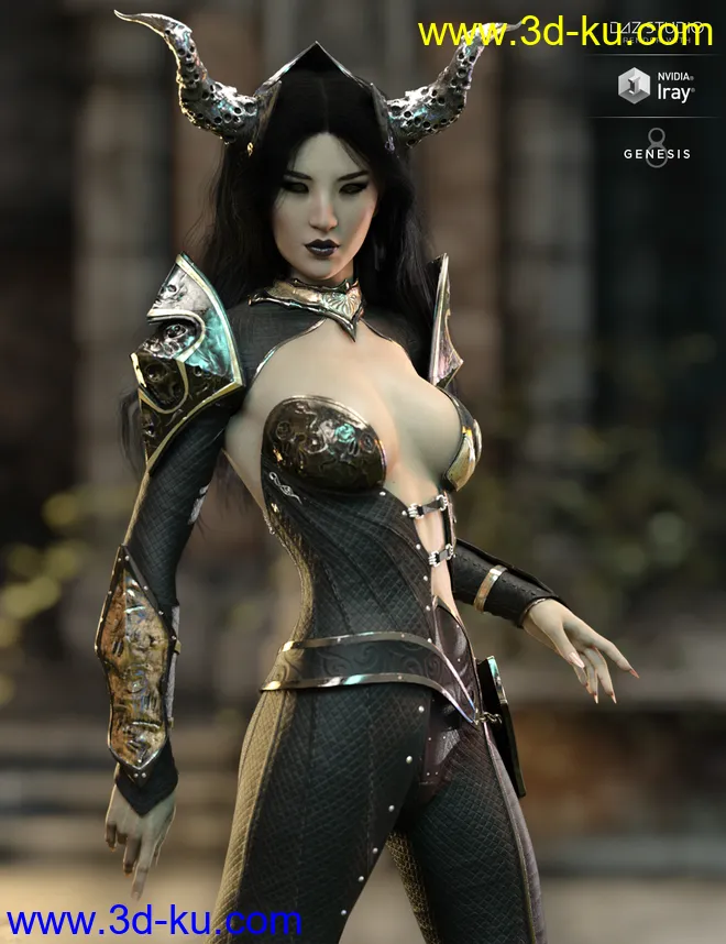 dForce Hellen Outfit Textures模型的图片5