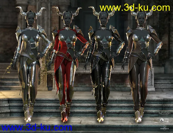 dForce Hellen Outfit Textures模型的图片6