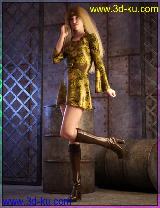 3D打印模型dForce HippyChic Outfit for Genesis 8 and 8.1 Female的图片