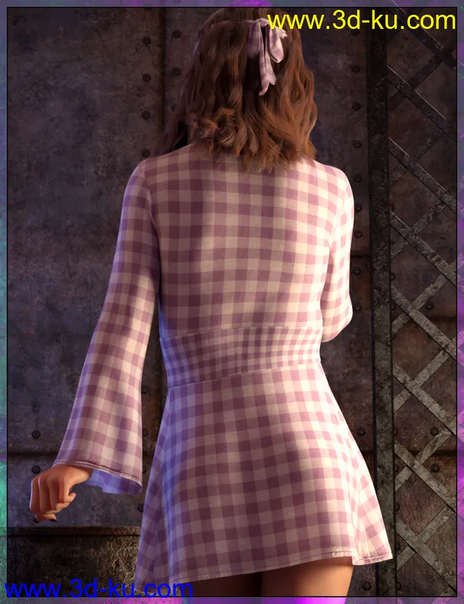 dForce HippyChic Outfit for Genesis 8 and 8.1 Female模型的图片5