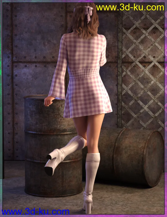 dForce HippyChic Outfit for Genesis 8 and 8.1 Female模型的图片6