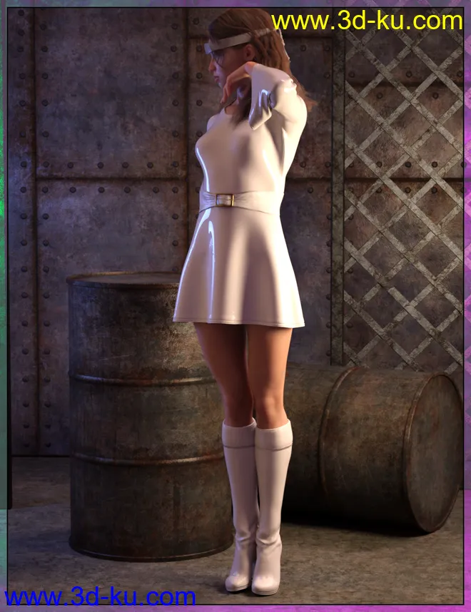 dForce HippyChic Outfit for Genesis 8 and 8.1 Female模型的图片9