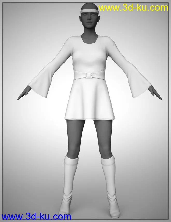 dForce HippyChic Outfit for Genesis 8 and 8.1 Female模型的图片11