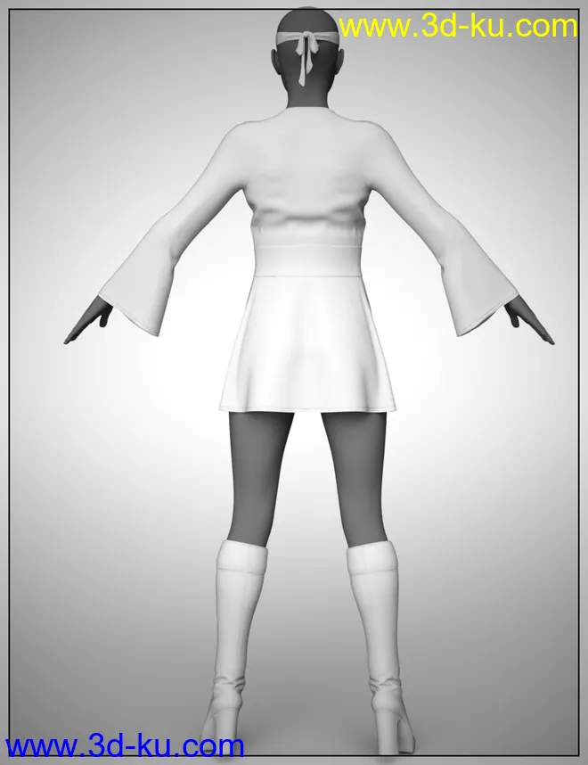 dForce HippyChic Outfit for Genesis 8 and 8.1 Female模型的图片12