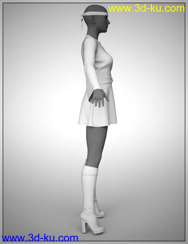 dForce HippyChic Outfit for Genesis 8 and 8.1 Female模型的图片13