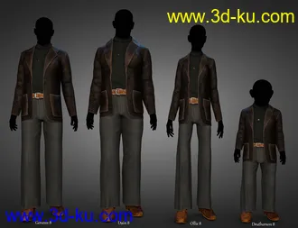 3D打印模型dForce Hollywood Outfit for 8.1 Males的图片