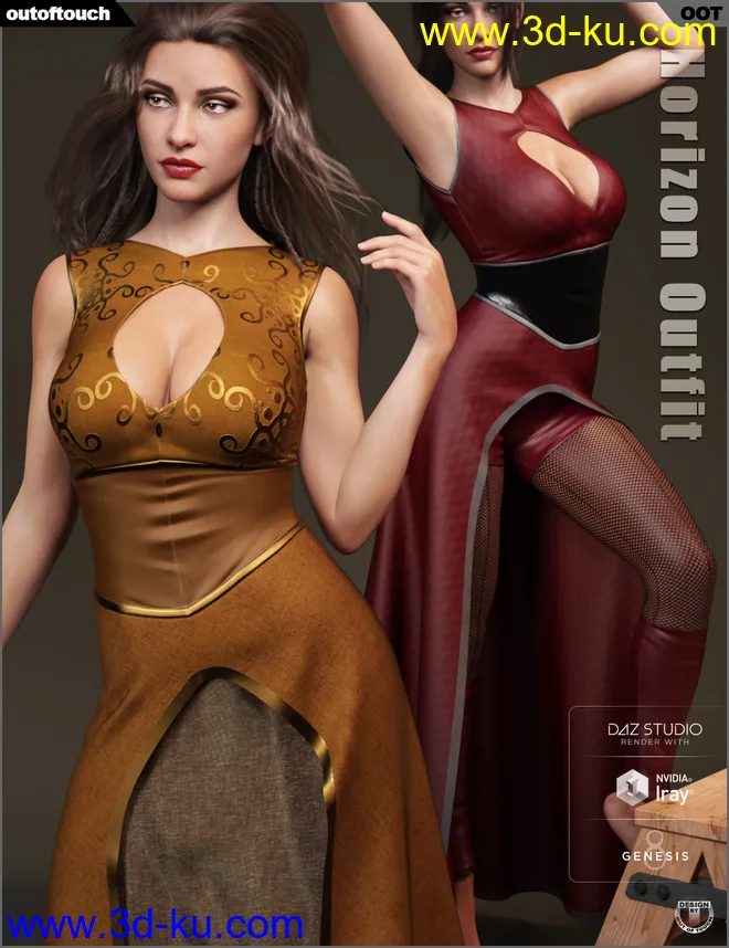 dForce Horizon Outfit for Genesis 8 Female(s)模型的图片1