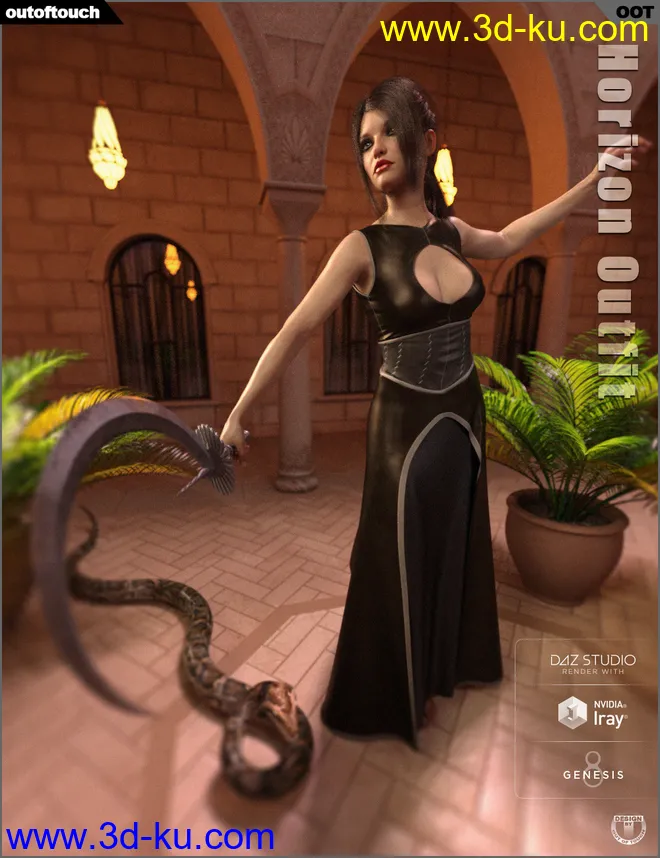 dForce Horizon Outfit for Genesis 8 Female(s)模型的图片10