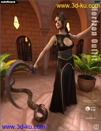 3D打印模型dForce Horizon Outfit for Genesis 8 Female(s)的图片