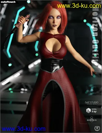 3D打印模型dForce Horizon Outfit for Genesis 8 Female(s)的图片