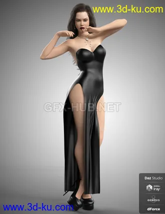 3D打印模型dForce Hot Dress for Genesis 8 Females的图片